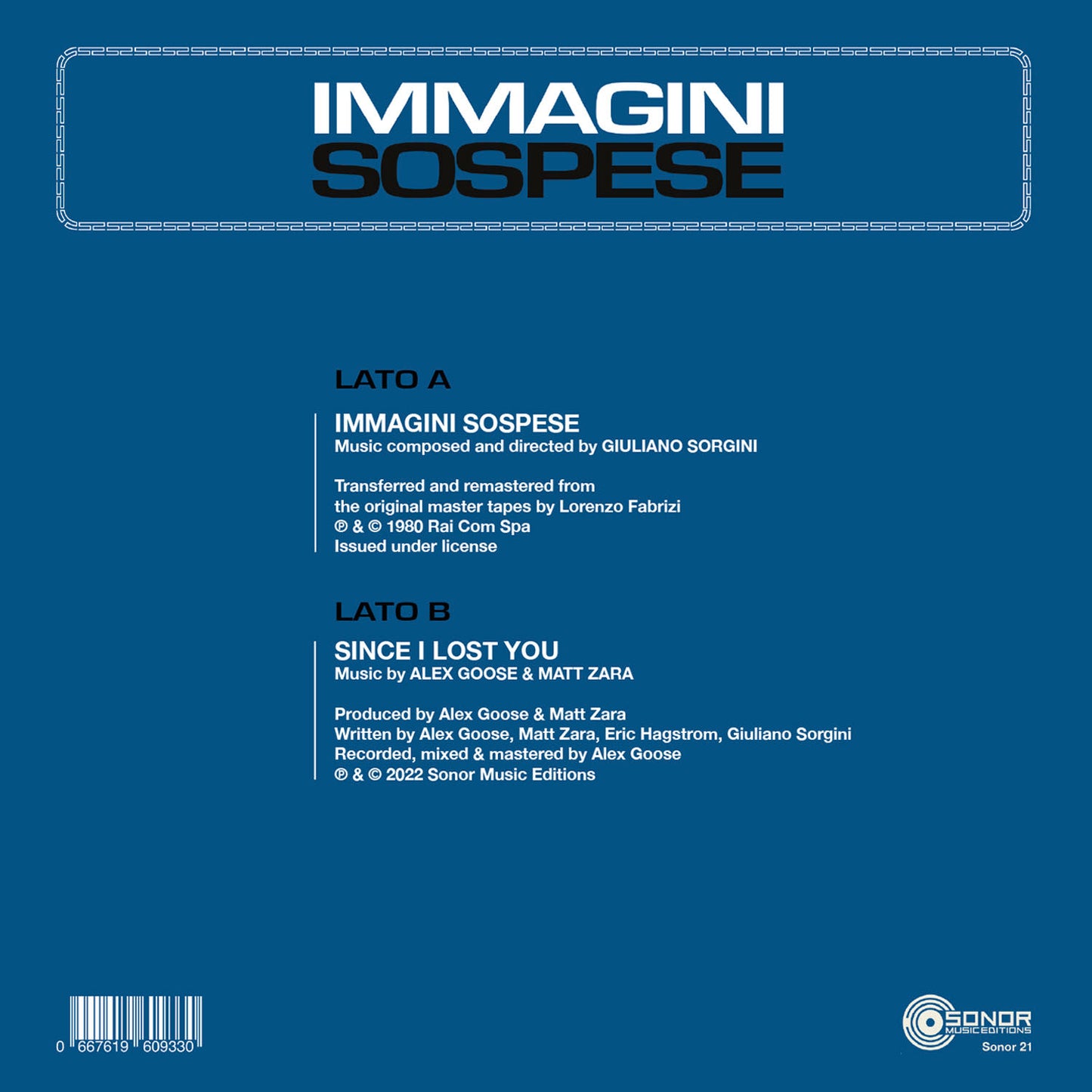 Giuliano Sorgini - IMMAGINI SOSPESE 7''