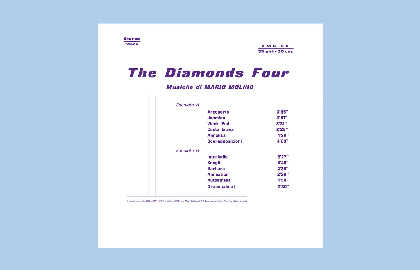 Mario Molino - THE DIAMONDS FOUR LP